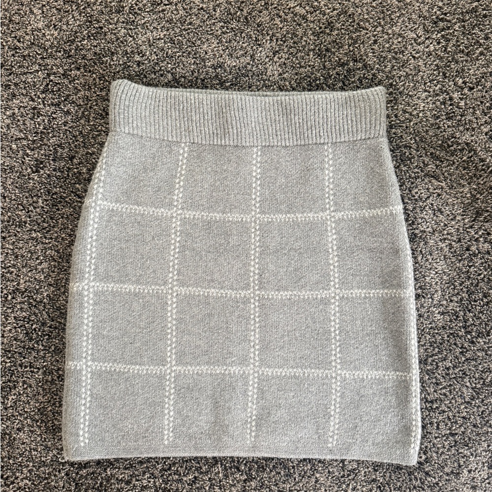 a new day Gray Checkered Pencil Skirt